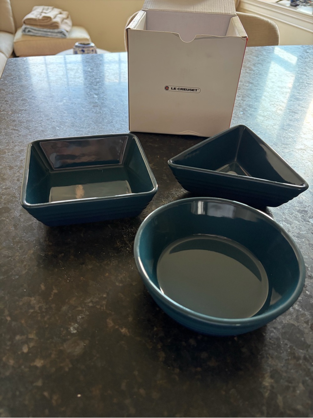 NEW Le Creuset Stoneware Trio — Marseille Blue